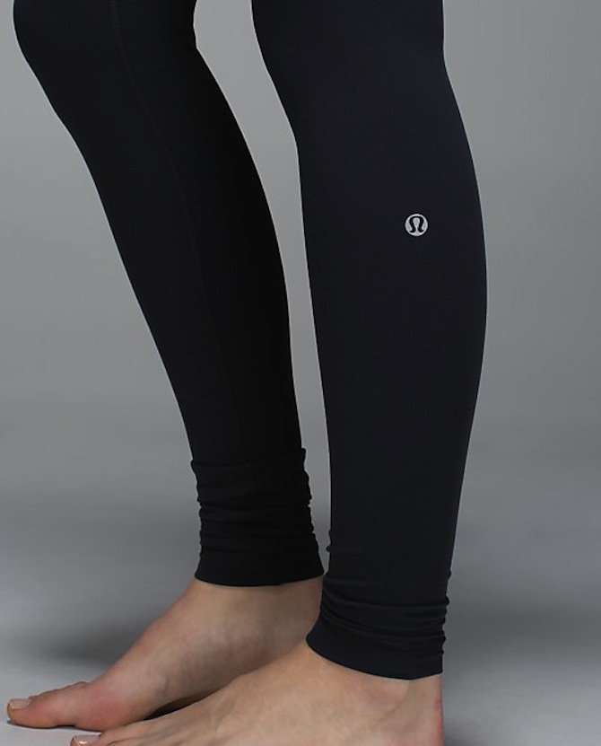 lululemon logo on leg