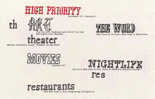 Variations on a Theme: <i>New York</i>'s High Priorities: Slideshow: Slide 44