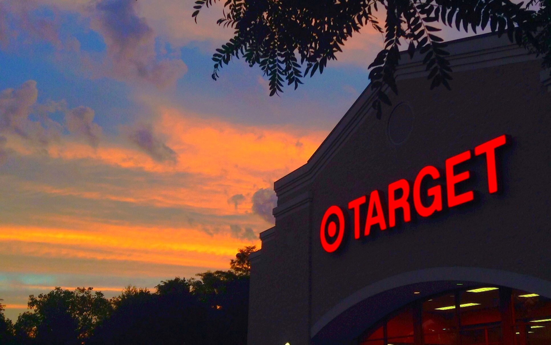 Target store at sunset