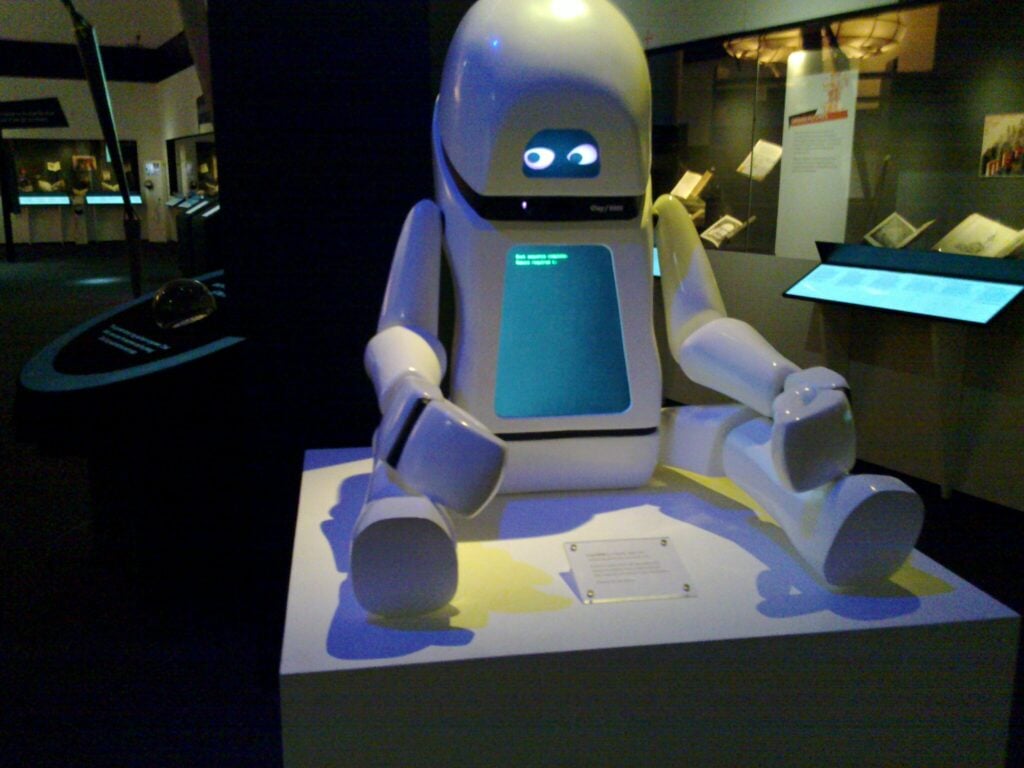 "Robot at the British Library Science Fiction Exhibition"