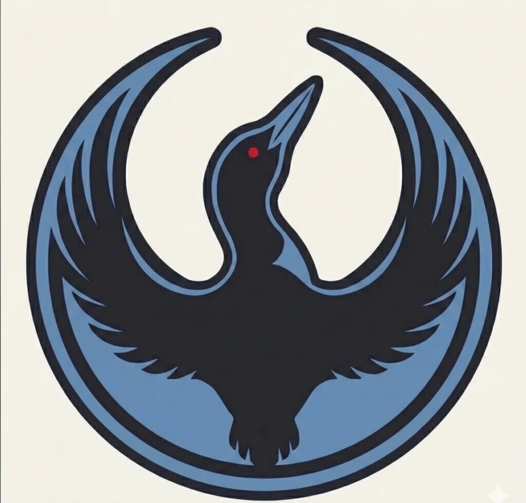 A logo featuring the common loon
