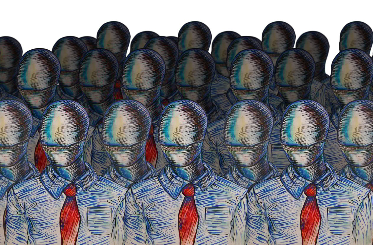 the monster is reaching over the heads